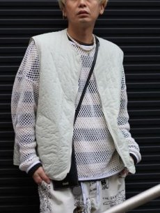 画像8: KIIT(キート) RECYCLE RIPSTOP NYLON DYED TAFTA REVERSIBLE LINER VEST KIO-V99-600(WHT) (8)