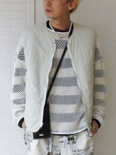 画像10: KIIT(キート) RECYCLE RIPSTOP NYLON DYED TAFTA REVERSIBLE LINER VEST KIO-V99-600(WHT) (10)