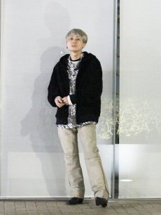 画像11: KIIT(キート) 10/-PILE JACQUARD HOODIE CARDIGAN KIO-T96-003(BLK) (11)