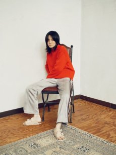 画像6: KIIT(キート) HARD TWIST COTTON CARDED YARN MOCKNECK PULLOVER KNIT (UNISEX) KIO-K59-015(RED) (6)