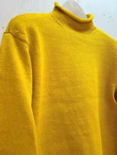画像2: KIIT(キート) HARD TWIST COTTON CARDED YARN MOCKNECK PULLOVER KNIT (UNISEX) KIO-K59-015(YEL) (2)
