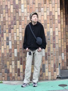 画像12: KIIT(キート) 10/-PILE JACQUARD HOODIE CARDIGAN KIO-T96-003(BLK) (12)