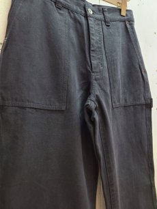 画像2: KIIT(キート) HARD TWIST SULFUR DYED OXFORD PAINTER PANTS KIO-P97A-010(BLK) (2)