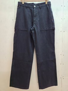 画像1: KIIT(キート) HARD TWIST SULFUR DYED OXFORD PAINTER PANTS KIO-P97A-010(BLK) (1)