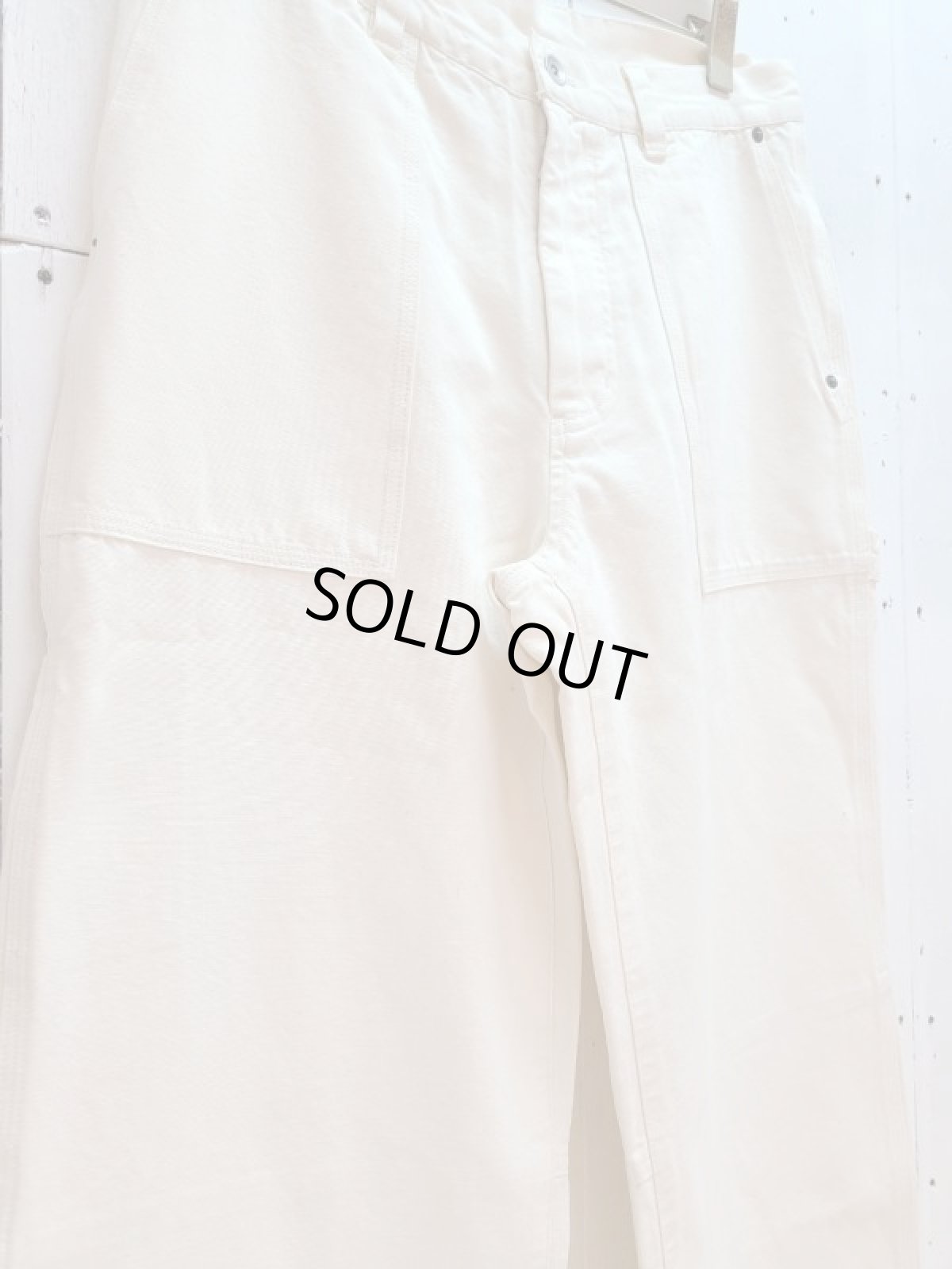 画像2: KIIT(キート) HARD TWIST SULFUR DYED OXFORD PAINTER PANTS KIO-P97A-010(IVO) (2)