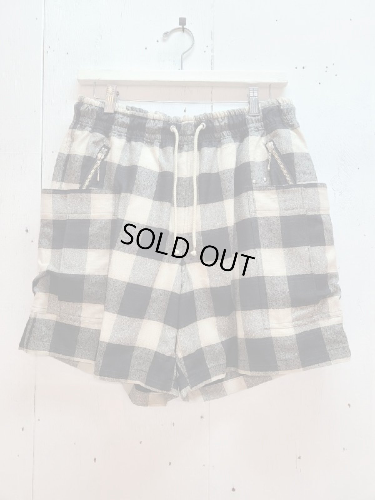 画像1: SUGARHILL(シュガーヒル) OMBRE PLAID ZIP-UP SHORT TROUSERS 23SSPT11 (1)