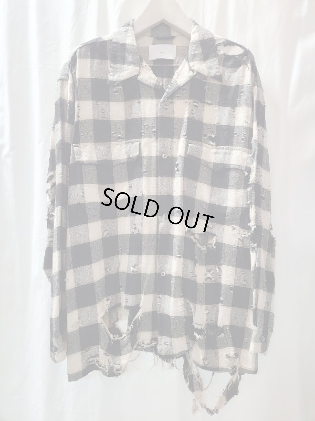 画像1: SUGARHILL(シュガーヒル) DESTRRESSED OMBRE PLAID BLOUSE 23SSSH14 (1)