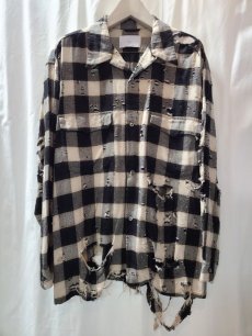 画像1: SUGARHILL(シュガーヒル) DESTRRESSED OMBRE PLAID BLOUSE 23SSSH14 (1)