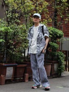 画像5: KIIT(キート) COTTON RUSSEL MESH EASY FLARE PANTS KIO-P16-004-UNISEX- (5)