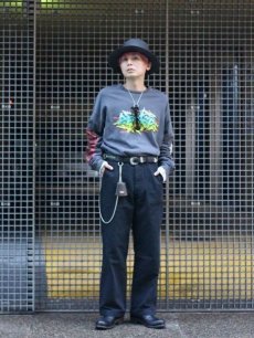 画像7: KIIT(キート) HARD TWIST SULFUR DYED OXFORD PAINTER PANTS KIO-P97A-010(BLK) (7)