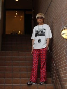 画像16: children of the discordance(チルドレンオブザディスコーダンス) PRINT CHECK × BANDANA TROUSERS COTDPT-388(RED) (16)