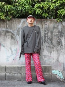 画像5: children of the discordance(チルドレンオブザディスコーダンス) PRINT CHECK × BANDANA TROUSERS COTDPT-388(RED) (5)