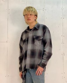 画像5: A PUZZLING HOME(アパズリングホーム) OMBRE OPEN COLLER SHIRTS 23AW-001 (5)