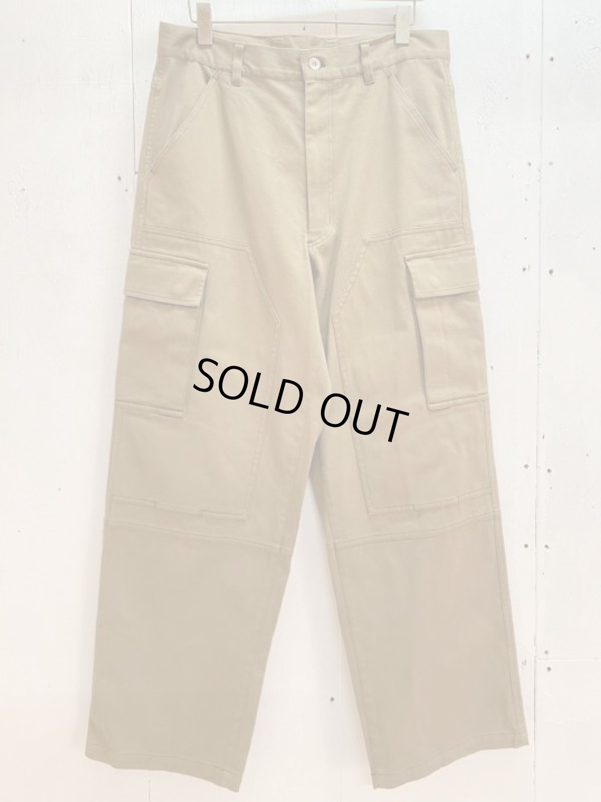 画像1: KIIT(キート) OPEN END COTTON STRETCH CHINO DOUBLE KNEE CARGO PANTS KIP-P94B-005 (1)