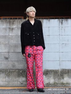 画像8: children of the discordance(チルドレンオブザディスコーダンス) PRINT CHECK × BANDANA TROUSERS COTDPT-388(RED) (8)