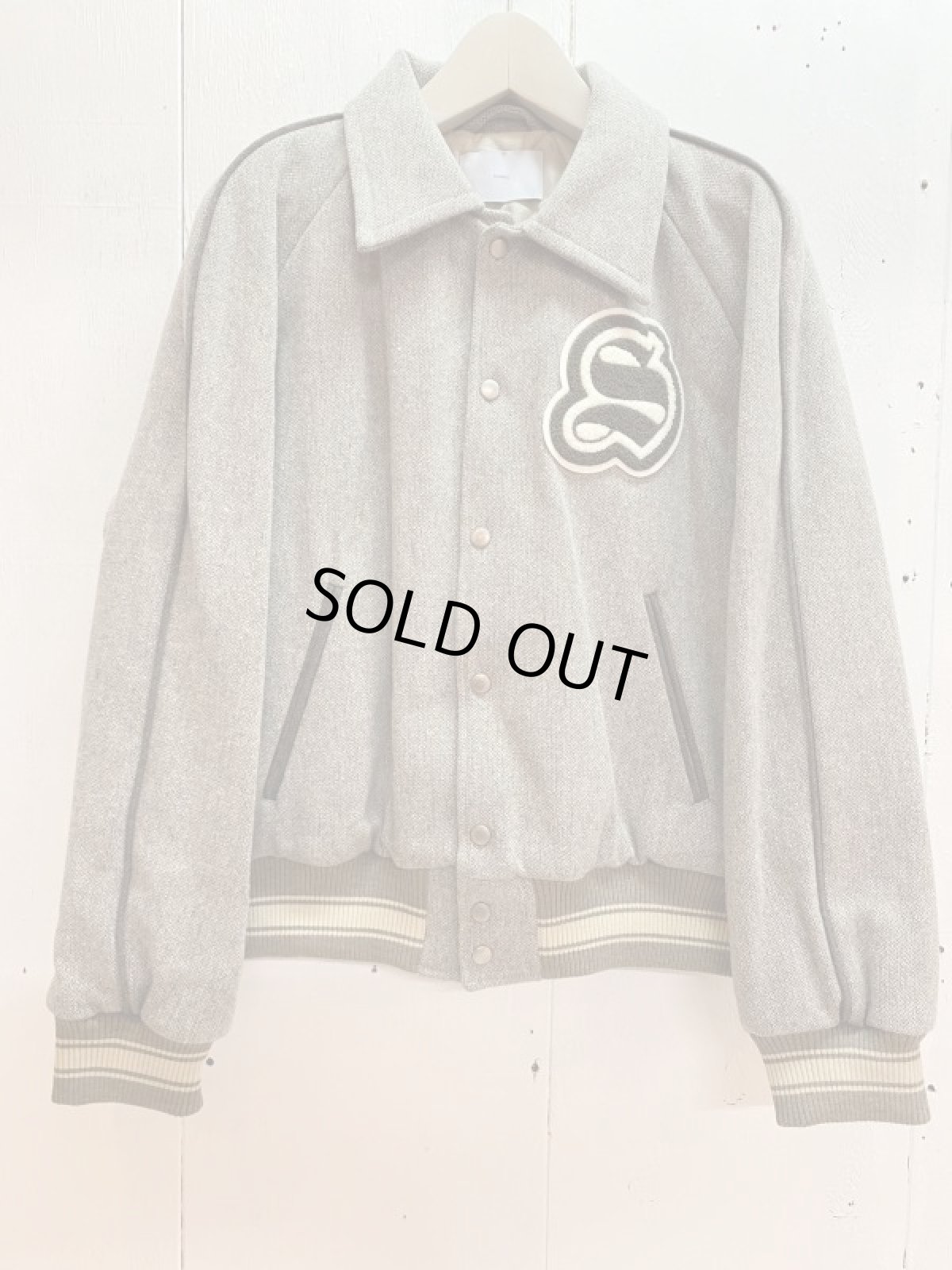 画像1: SUGARHILL(シュガーヒル) MELTON STADIUM JACKET 23AWJK02(BGE) (1)