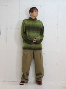 画像7: KIIT(キート) KIDMOHAIR BLEND GRADETION KNIT MOCK NECK PULLOVER KIP-K59-800 (YEL×GRN) (7)