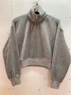 画像1: KIIT(キート) C/P HEAVY VELOR HIGH NECK ZIP UP PULLOVER / women's KIP-T59-002 (1)