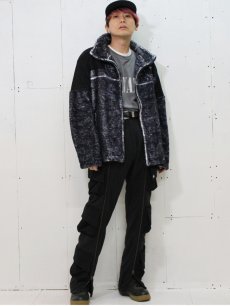 画像7: children of the discordance(チルドレンオブザディスコーダンス) PAISLEY FLEECE JACKET COTDJK-003(BLK) (7)