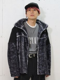 画像9: children of the discordance(チルドレンオブザディスコーダンス) PAISLEY FLEECE JACKET COTDJK-003(BLK) (9)