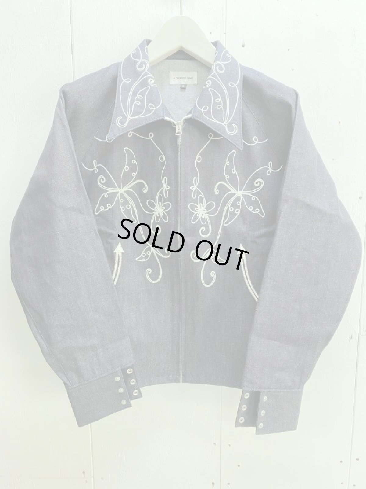 画像1: A PUZZLING HOME(アパズリングホーム) EMBOROIDERY DENIM WESTERN JACKET 23AW-008 (1)