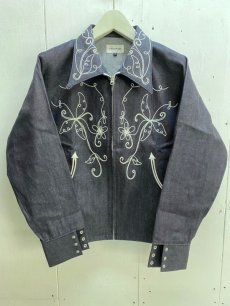 画像1: A PUZZLING HOME(アパズリングホーム) EMBOROIDERY DENIM WESTERN JACKET 23AW-008 (1)