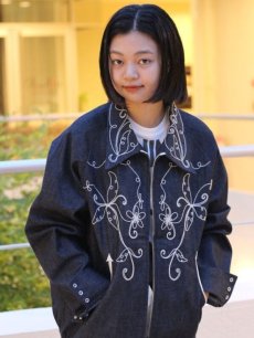 画像8: A PUZZLING HOME(アパズリングホーム) EMBOROIDERY DENIM WESTERN JACKET 23AW-008 (8)