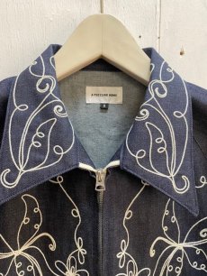 画像2: A PUZZLING HOME(アパズリングホーム) EMBOROIDERY DENIM WESTERN JACKET 23AW-008 (2)