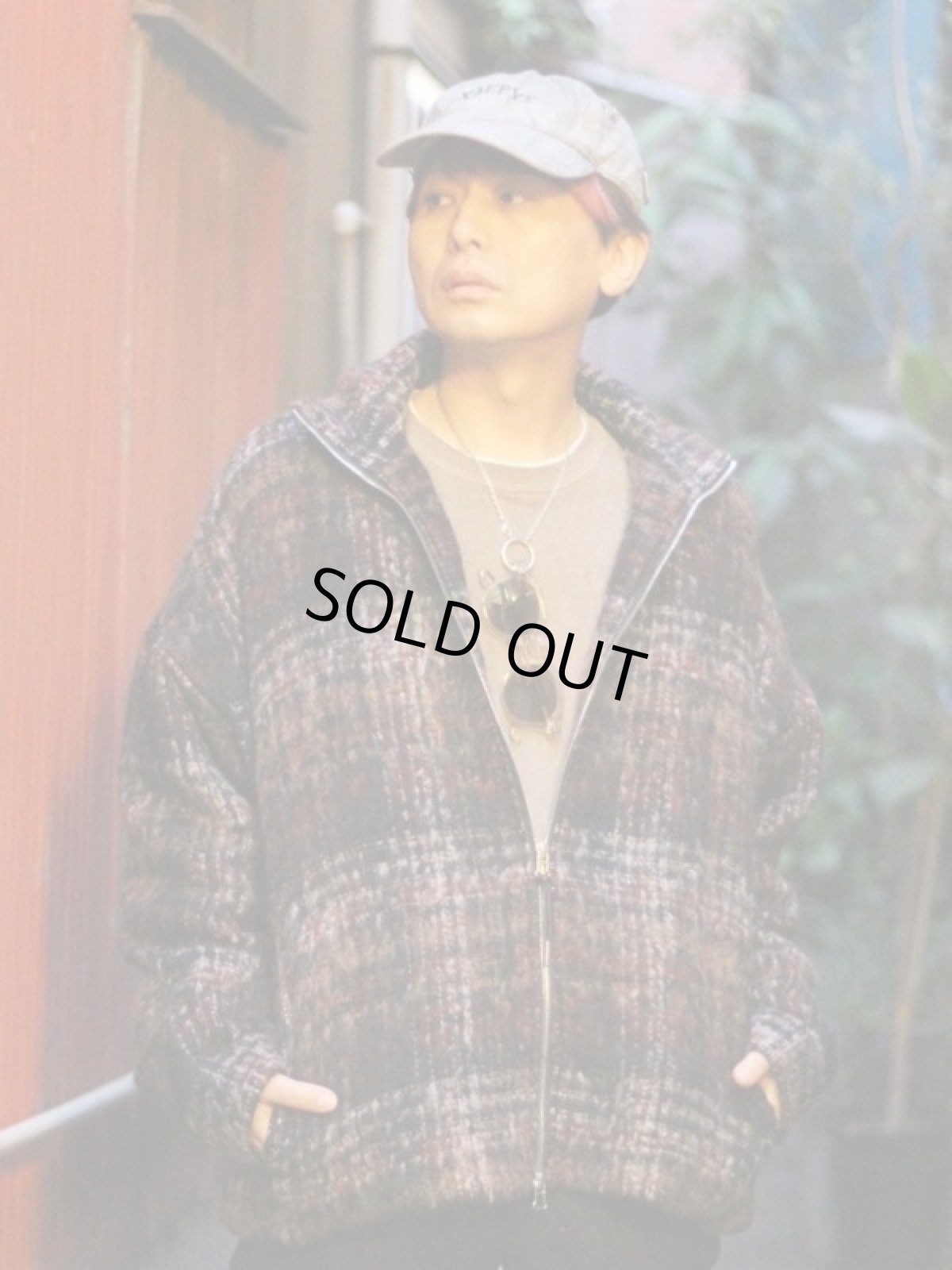 画像18: KIIT(キート) MOHAIR BLEND WOOL SHAGGY CHECK HIGH NECK FULL ZIP JKT KIP-Y93-802 (18)