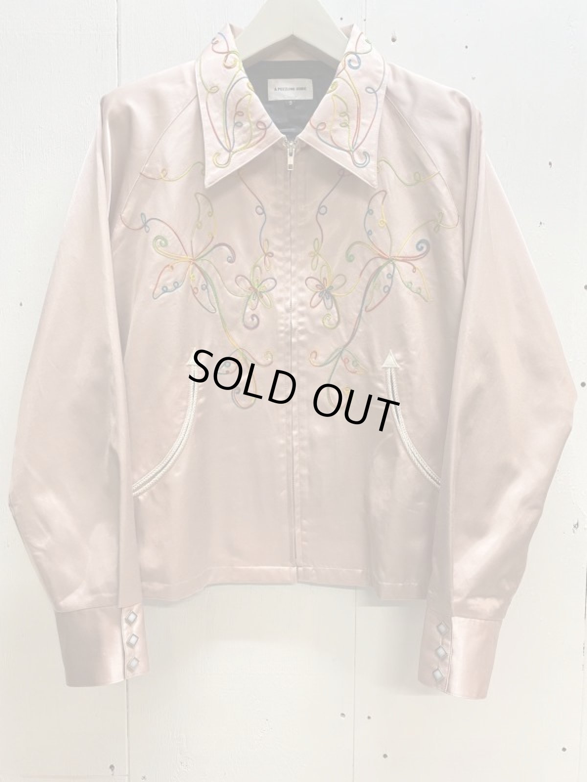 画像1: A PUZZLING HOME(アパズリングホーム) RAINBOW EMBROIDERY WESTERN JACKET(PINK) (1)
