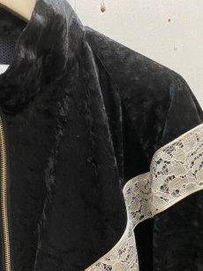 画像2: A PUZZLING HOME(アパズリングホーム) LACE LINE TRAINING JACKET (BLK) (2)