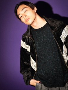 画像23: A PUZZLING HOME(アパズリングホーム) LACE LINE TRAINING JACKET (BLK) (23)