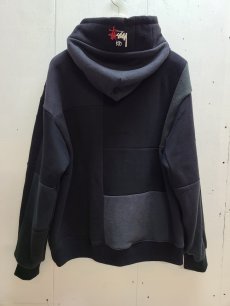 画像4: Takaya Hioki (タカヤヒオキ) OLD STUSSY REMAKE PULL OVER HOODIE  REBEL ELEMENTS EXCLUSIVE "DAMAGE"(A) (4)