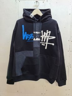 画像1: Takaya Hioki (タカヤヒオキ) OLD STUSSY REMAKE PULL OVER HOODIE  REBEL ELEMENTS EXCLUSIVE "DAMAGE"(E) (1)