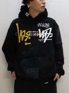 画像5: Takaya Hioki (タカヤヒオキ) OLD STUSSY REMAKE PULL OVER HOODIE  REBEL ELEMENTS EXCLUSIVE "DAMAGE"(B) (5)