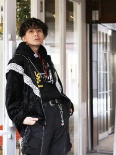 画像11: A PUZZLING HOME(アパズリングホーム) LACE LINE TRAINING JACKET (BLK) (11)