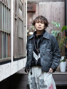 画像10: A PUZZLING HOME(アパズリングホーム) LACE LINE TRAINING JACKET (BLK) (10)