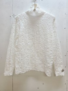 画像1: ★SALE40％0FF★el conductorH(コンダクター) BUMPY TURTLE NECK TOP PD24SC04(WHT) (1)