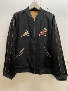 画像2: Azuma.(アズマ) × ROTAR(ローター) 鳥獣戯画 SUKA JACKET 24SH-BL-03(BLK) (2)