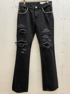 画像1: el conductorH(コンダクター) HARDCORE DESTROYED FLARE JEAN TROUSERS PD24SP03 (1)