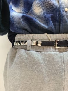 画像9: el conductorH(コンダクター) PYRAMID STUDS NALLOW BELT PD24SAC06 (9)