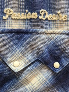 画像3: el conductorH(コンダクター) HALF DYED CHECK FLANNEL COWBOY SHIRT PD24SS02(BLU) (3)