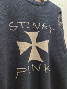 画像2: A PUZZLING HOME(アパズリングホーム) IRON CROSS COTTON KNIT 24ss-007(BLK) (2)
