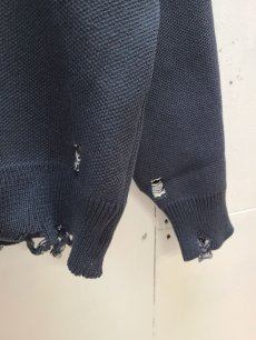 画像4: A PUZZLING HOME(アパズリングホーム) IRON CROSS COTTON KNIT 24ss-007(BLK) (4)