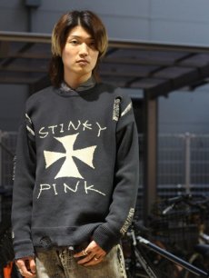 画像13: A PUZZLING HOME(アパズリングホーム) IRON CROSS COTTON KNIT 24ss-007(BLK) (13)