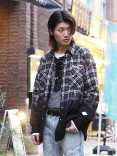 画像12: el conductorH(コンダクター) COTTON LACEUP LONG SLEEVE MESH TOP PD24SC03(BLK) (12)