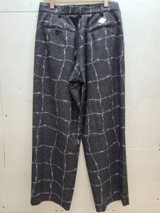 画像3: el conductorH(コンダクター) WIRE CHECK WIDE TROUSERS PD24SP01 (3)