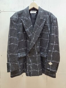 画像1: el conductorH(コンダクター) WIRE CHECK DOUBLE BREASTED FRANKENSTEIN JKT PD24SJ05 (1)