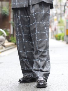 画像7: el conductorH(コンダクター) WIRE CHECK WIDE TROUSERS PD24SP01 (7)