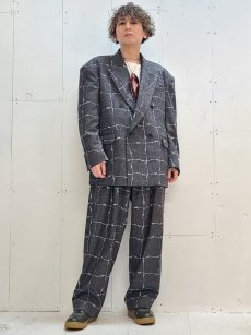 画像9: el conductorH(コンダクター) WIRE CHECK WIDE TROUSERS PD24SP01 (9)